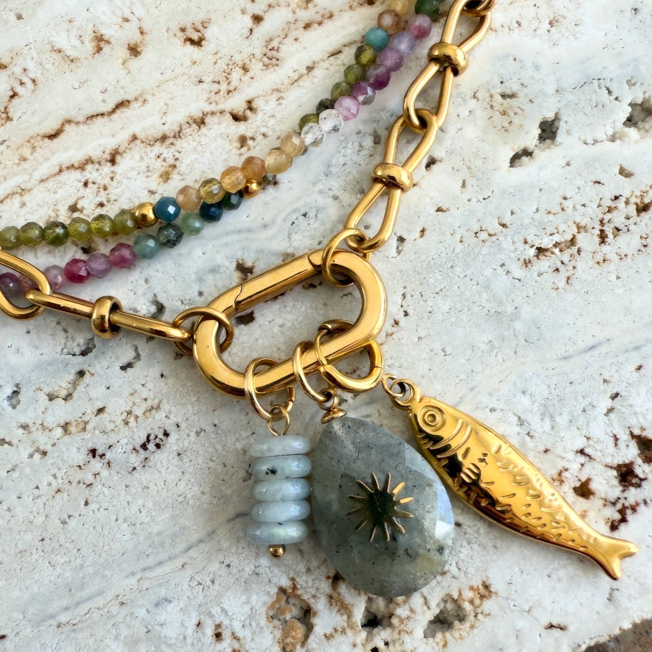 Labradorite Sun Charm