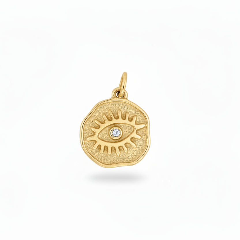 evil eye charm gold