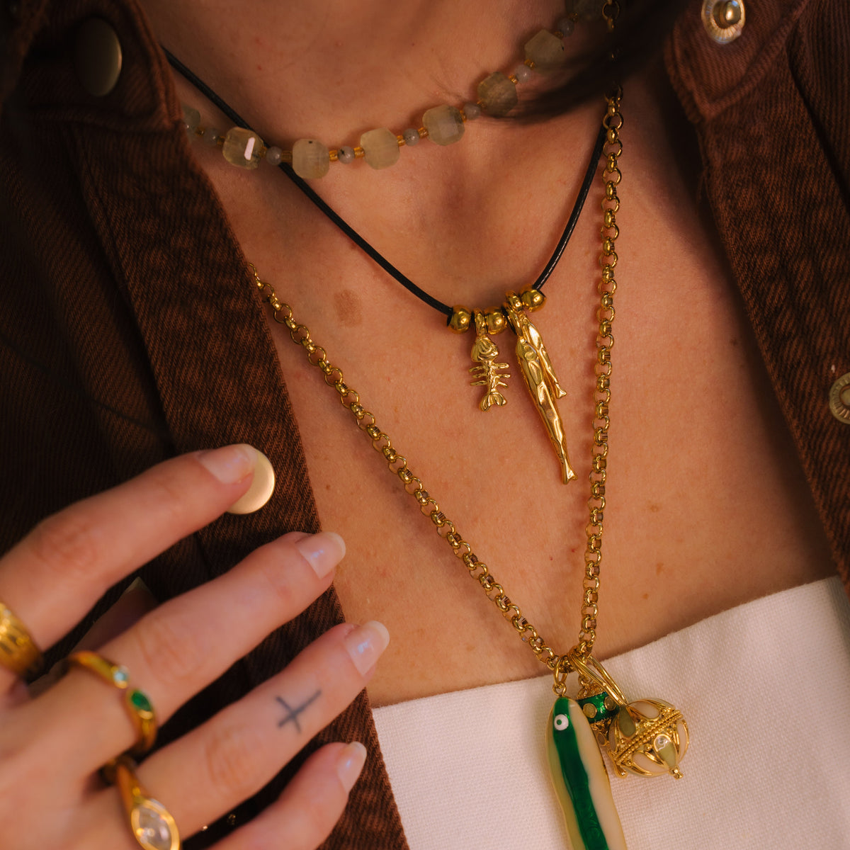 TRE PESCI Adjustable Necklace