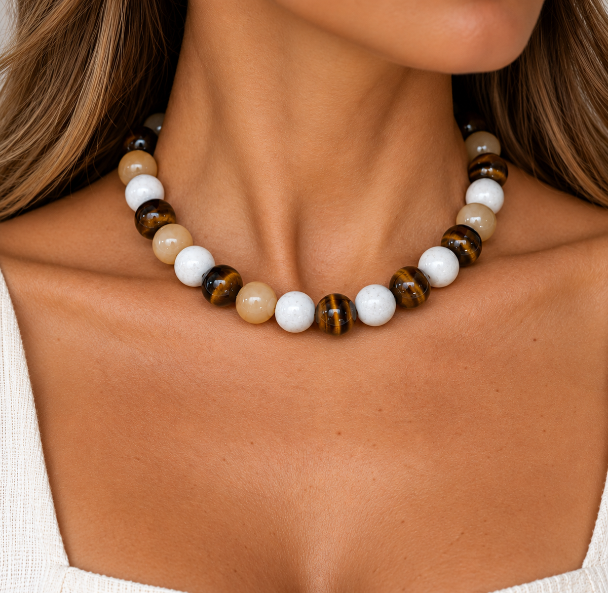 SOLARA Natural Stone Necklace
